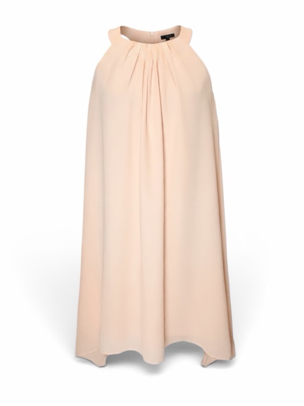 White House Black Market Blush Pink Chiffon Trapeze Dress Size 4